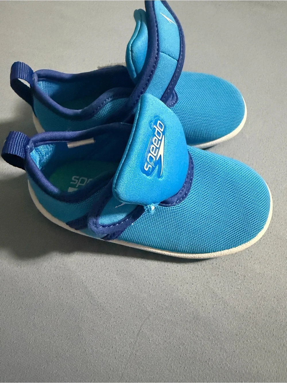 Speedo Kids Blue and Navy Hook-and-Loop Water Shoes